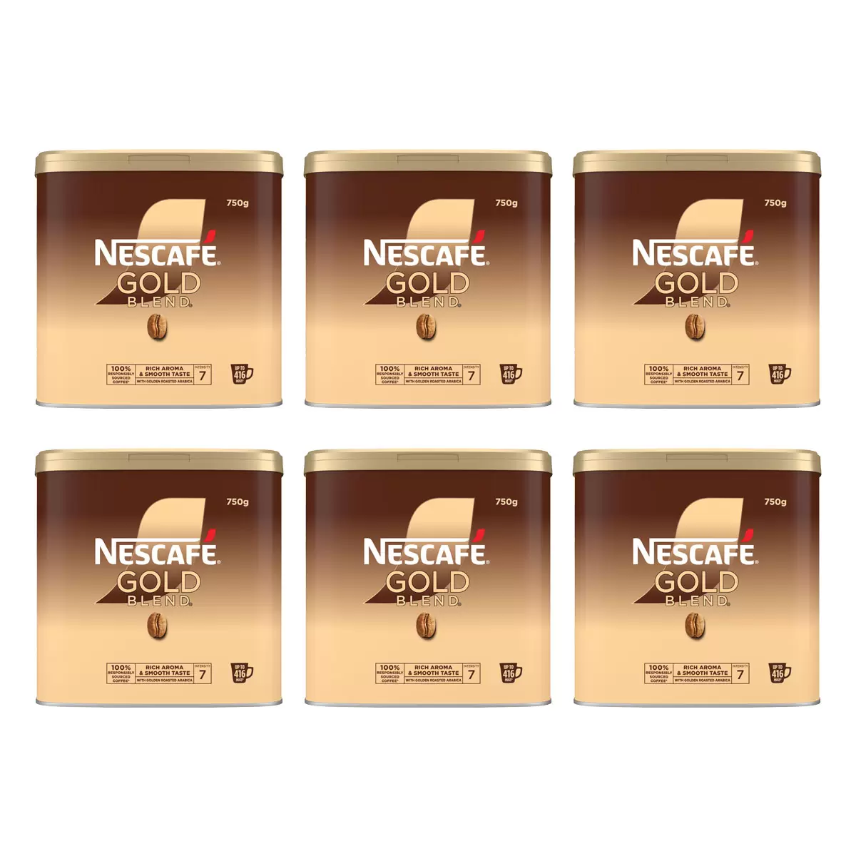 Nescafé Gold Blend Coffee Granules, 6 x 750g
