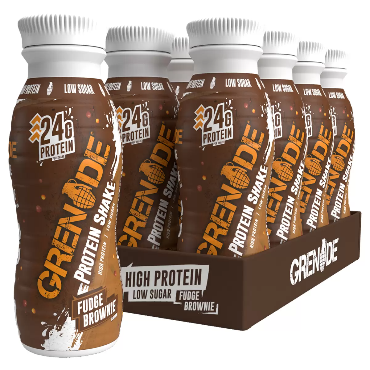 Grenade Carb Killa Fudge Brownie High Protein Shake, 8 x 330ml