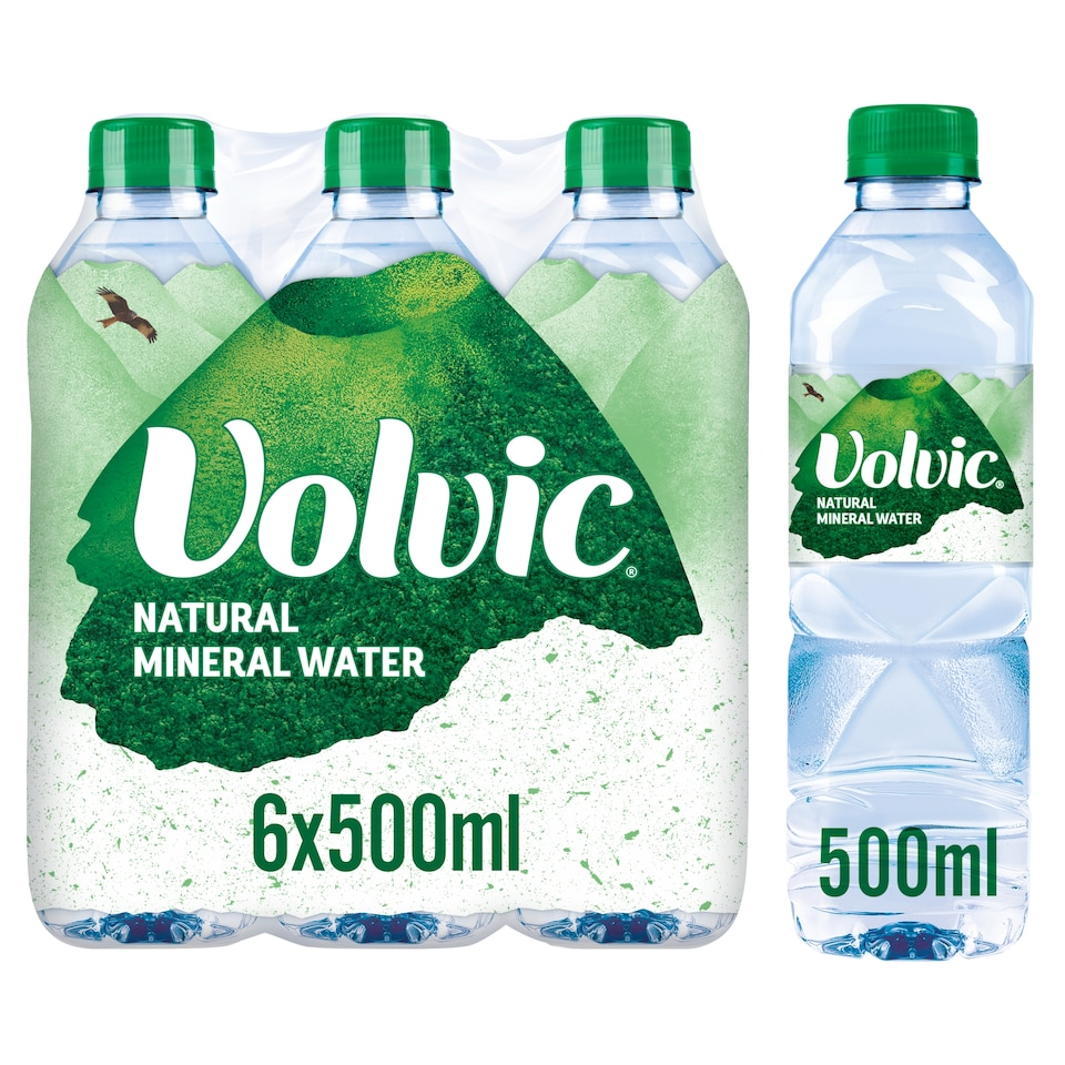 Volvic Natural Mineral Water 6 x 500ml
