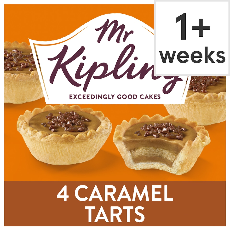 Mr Kipling Caramel Tarts Cake 4 Pack