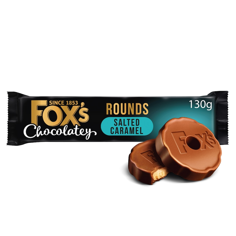 Fox's Fabulous Chocolatey Salted Caramel Rounds 130g