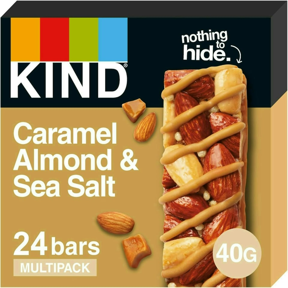 KIND Bars, Gluten Free Snack Bars, Caramel Almond & Sea Salt, High Fibre, Health