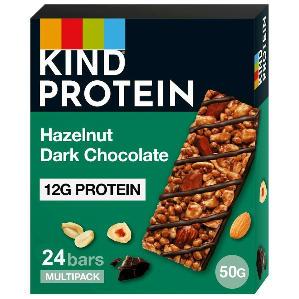 KIND Protein Bars, Gluten Free Snack, Dark Chocolate Nut, High Fibre, Source of 