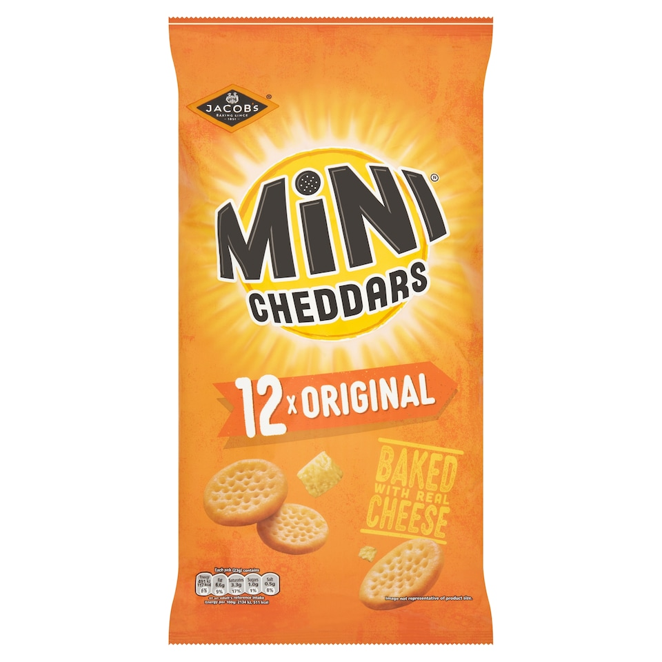 Jacob's Mini Cheddars Original Multipack Snacks 12x23g