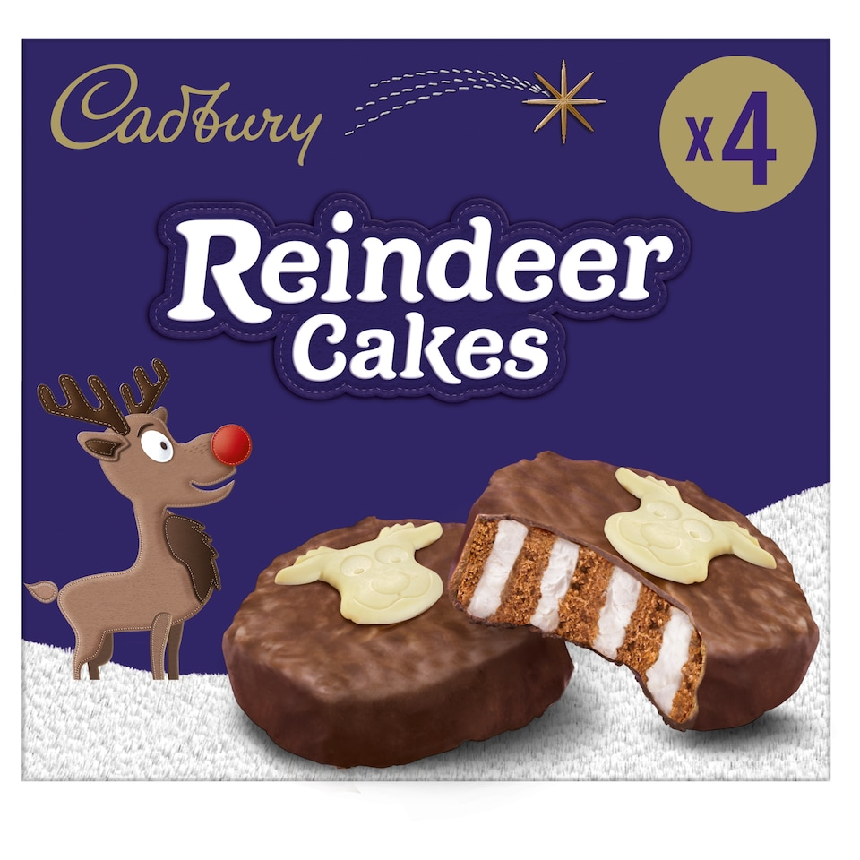 Cadbury Reindeer Cakes 4 Pack